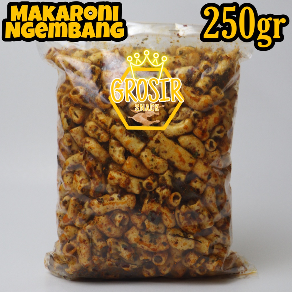 Makaroni Ngembang Renyah Garing 250gr+ Daun jeruk banyak rasa