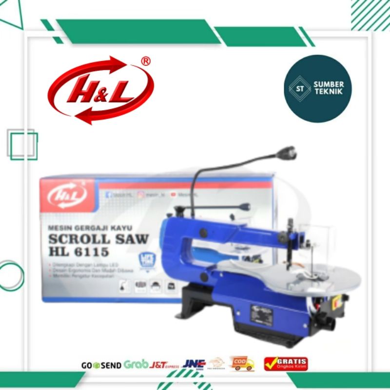 Mesin Ukir Kayu / Mesin Gergaji Kayu / Scroll Saw HL 6115