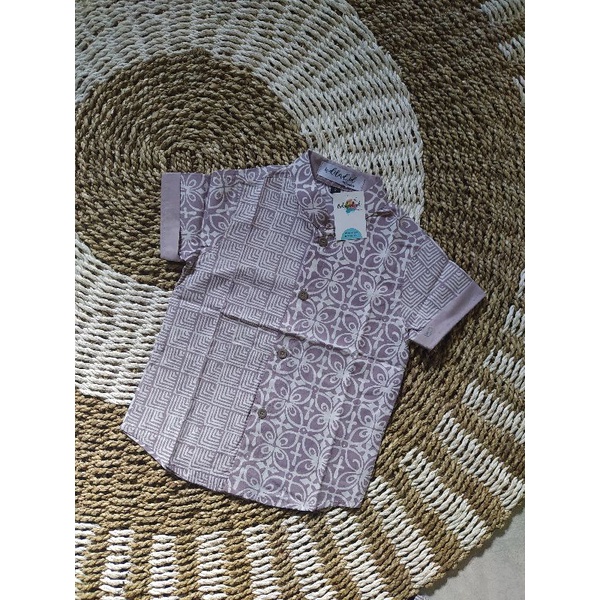 Batik Anak Size S (Ready Stock)-Lavender kombi
