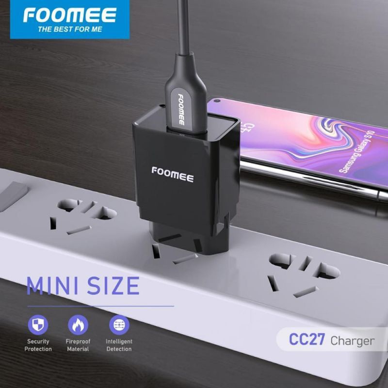 Charger Fast Charging FOOMEE CC27/CC27s KIT 1 USB Port With 1M Micro Cable