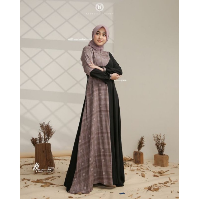 MOURA DRESS GAMIS LEBARAN ORI NADHEERA LUXURY