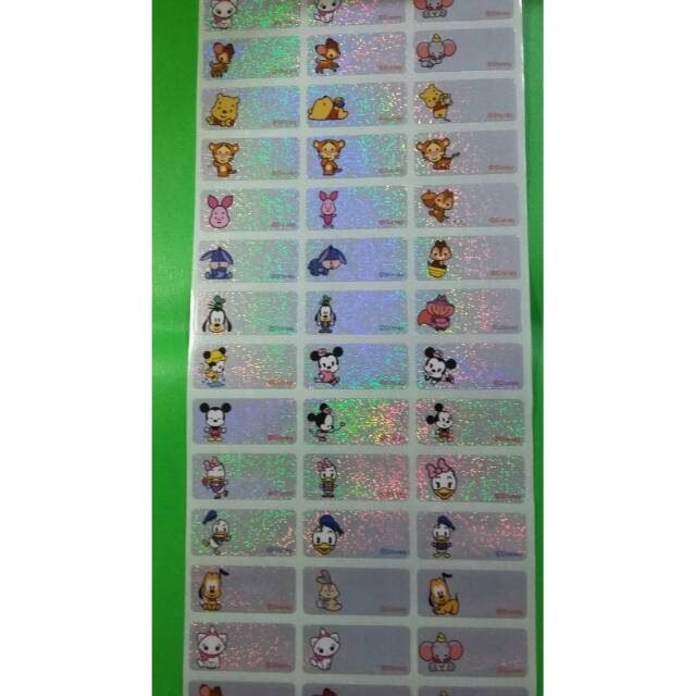

D1SNEY GLITER Stiker label nama waterproof anti air murah