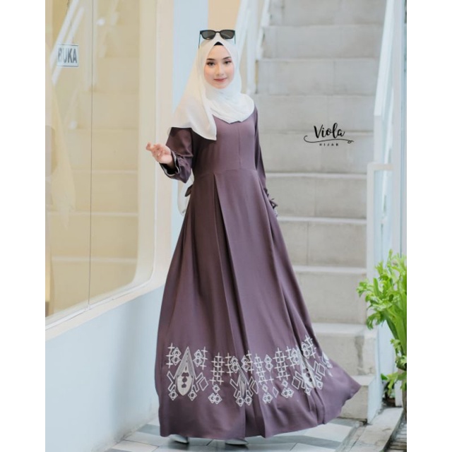 GAMIS BORDIR ORI VIOLA/GAMIS BORDIR PREMIUM/SAHIRA DRESS