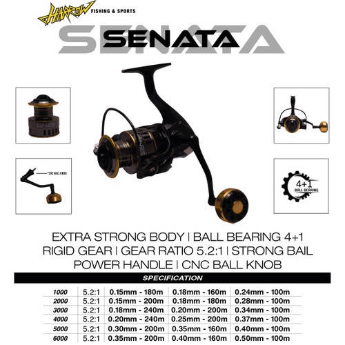 Reel SPINNING HARROW SENATA (POWER HANDLE)