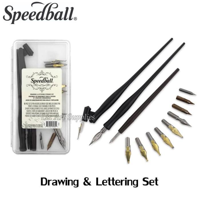 

READY STOK! SPEEDBALL DRAWING AND LETTERING STORAGE SET ALAT LUKIS TERMURAH DAN TERBARU AL4