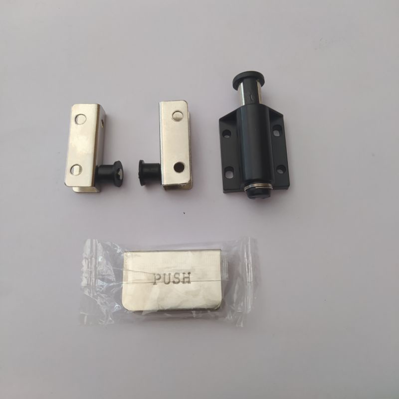Engsel Pivot Kaca Jepit PLUS Magnet Push Tip On Kabinet Lemari TV