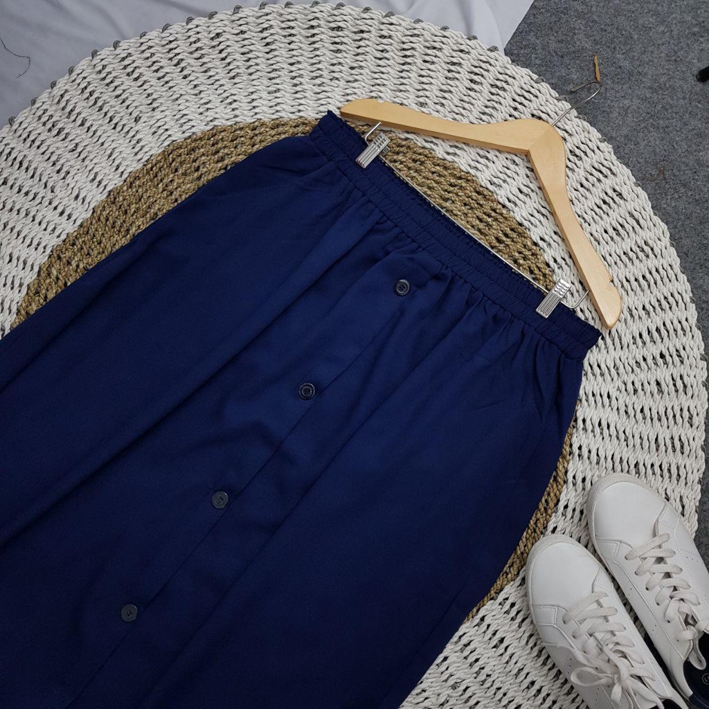 ROK SUPER JUMBO 100KG KE ATAS BUTTONSKIRT BIGSIZE - BISA COD - BUMIL - BAHAM ADEM GAK NERAWANG-8