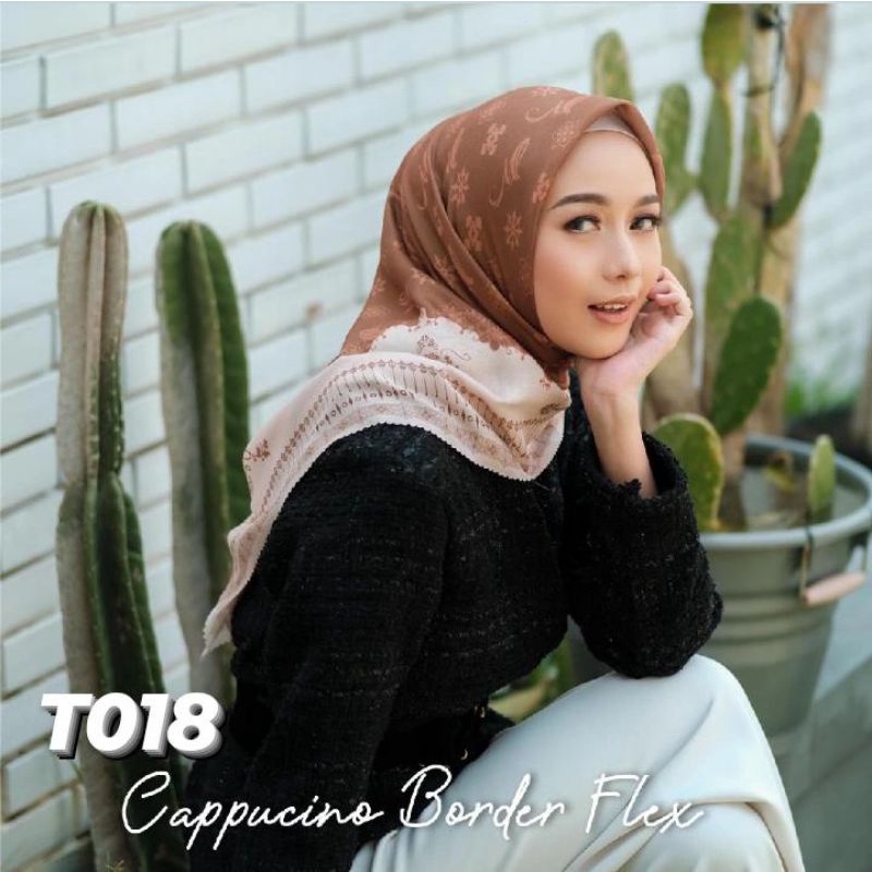 PRODUK TERBARU!! Jilbab Segiempat Voal Motif , Hijab Square Printing Lassercut Premium, Harga Grosir-T018