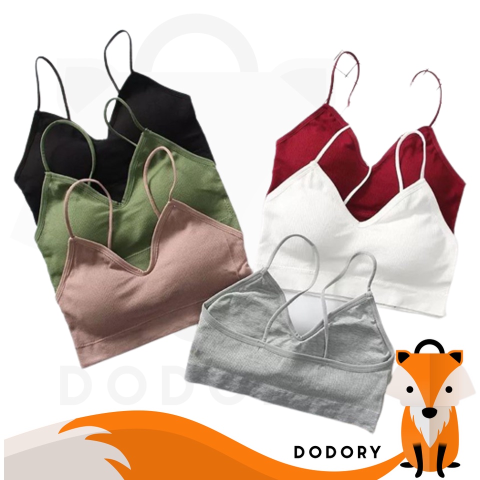 DODORY BRA539 Bra Wanita Tanpa Kawat Bahan Halus Pakaian Dalam bralette Push Up Elastis