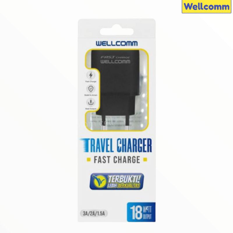 Charger Type-C Dual Fast Charge 36W WELLCOMM Original