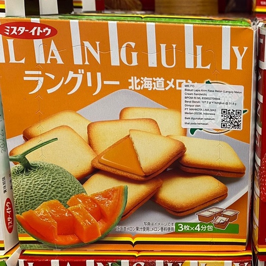 

Mr. Ito Kukis Sandwich Languly Cokelat Vanilla Melon Stroberi