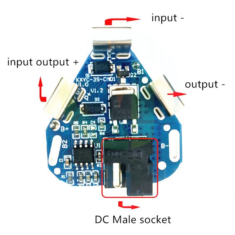 BMS 12V 3S Untuk Baterai Bor Tangan Cordless 18650 Module Charger Pack