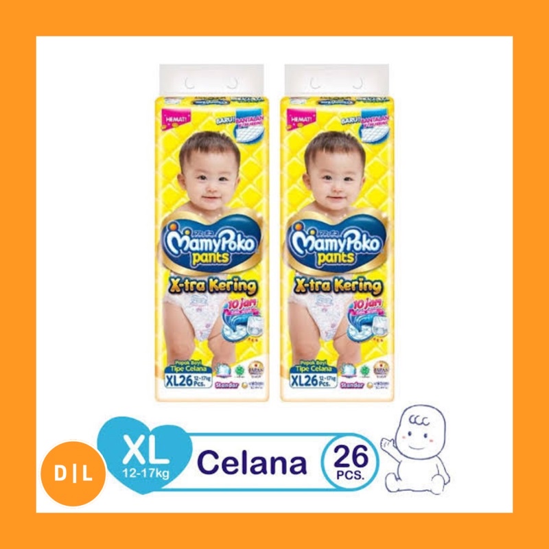 TERMURAH - MamyPoko Pants Standar XL26 - Mamy Poko Standard XL 26