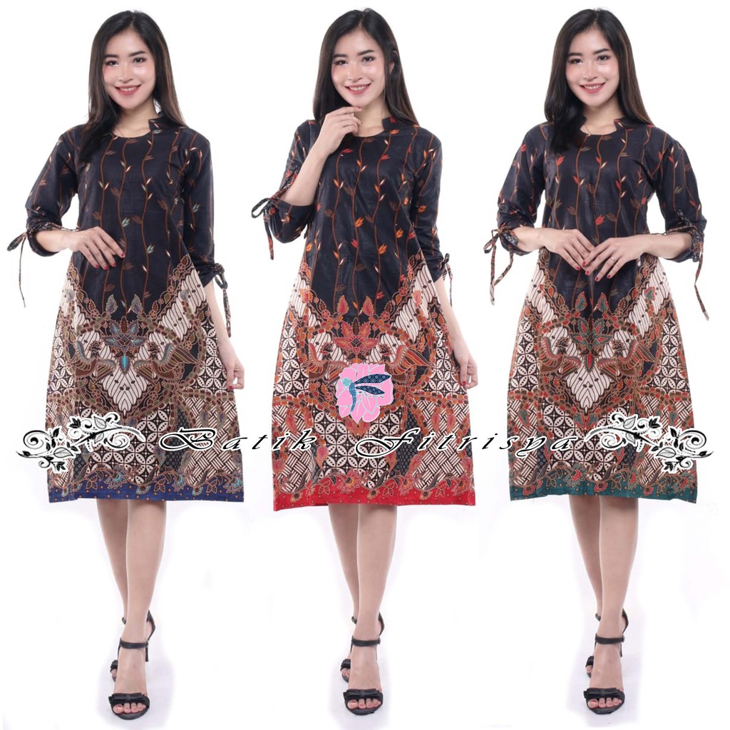 Tunik Batik - JUMBO MOTIF BUNGA DAUN MODEL TERBARU & TERLARIS BATIK PREMIUM WANITA