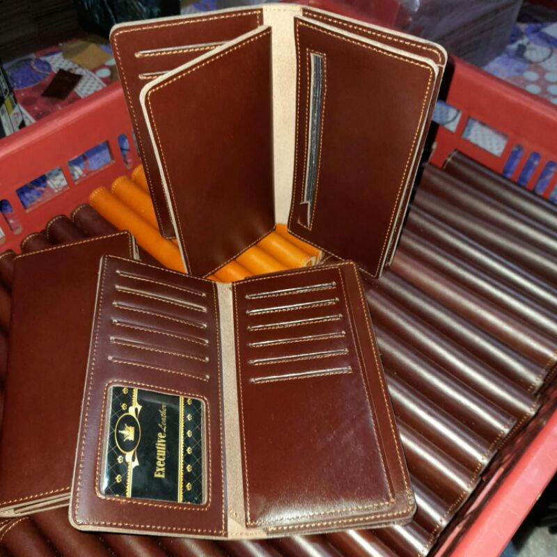 Dompet kulit asli full ap panjang coklat tan hitam kulit asli