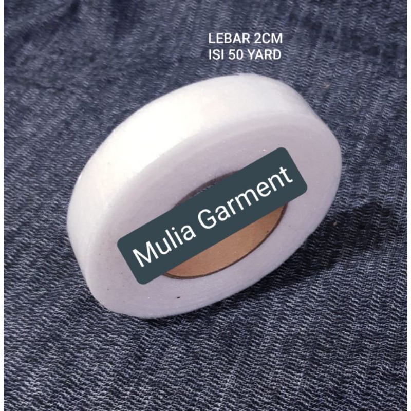 

Lem Kain 2 Sisi Lem Sum Lebar 2Cm Isi 50 Yard ( 45meter ) SF6