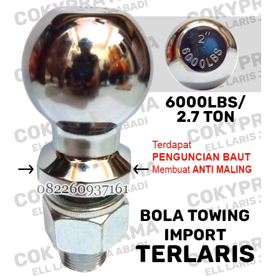 Baut Towing/Bola Towing Import Hitch Ball ARB 2&quot; 6000LBS