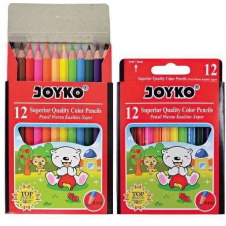 

MURAH - JOYKO PENSIL 12 WARNA PENDEK PENSIL WARNA 12 COLORING PENCILS 12 COLORS