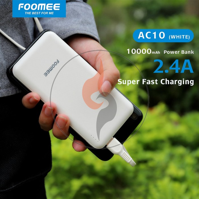 Foomee AC10 Power Bank Double Port Usb 10000 mAh Slim - AC10