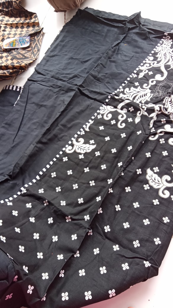 Ld 110 Tunic Santika Kembang Gurita Tunik Batik Jumbo Tunic Batik Seragam Batik Kerja Batik Hitam