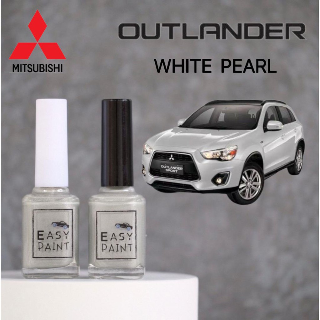 Cat Oles White Pearl Mitsubishi Outlander Putih Mutiara Metalik Penghilang Baret