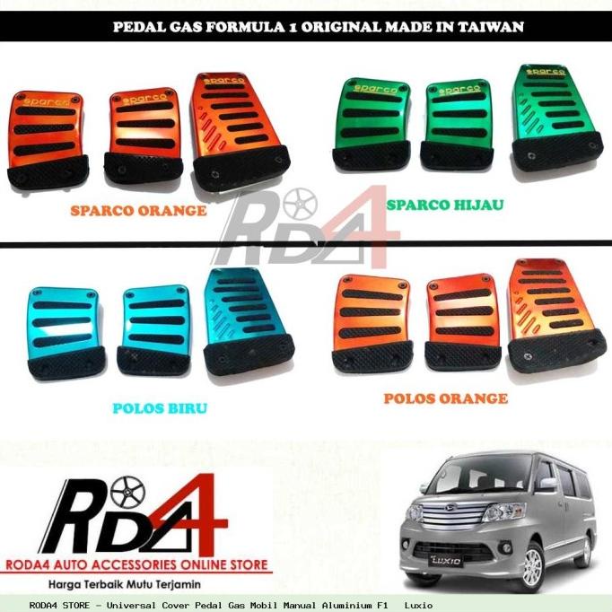 Universal Cover Pedal Gas Mobil Manual Aluminium F1   Luxio rod4 dijamin