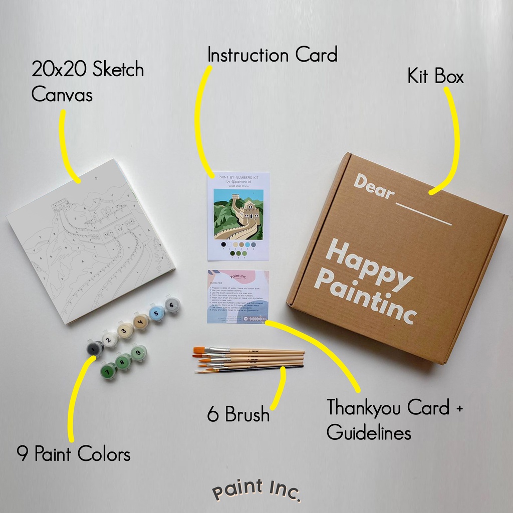 

Paint by Numbers Kit: Great Wall Paint Inc. ID Painting Kit Paint by Number Hampers Imlek RB9