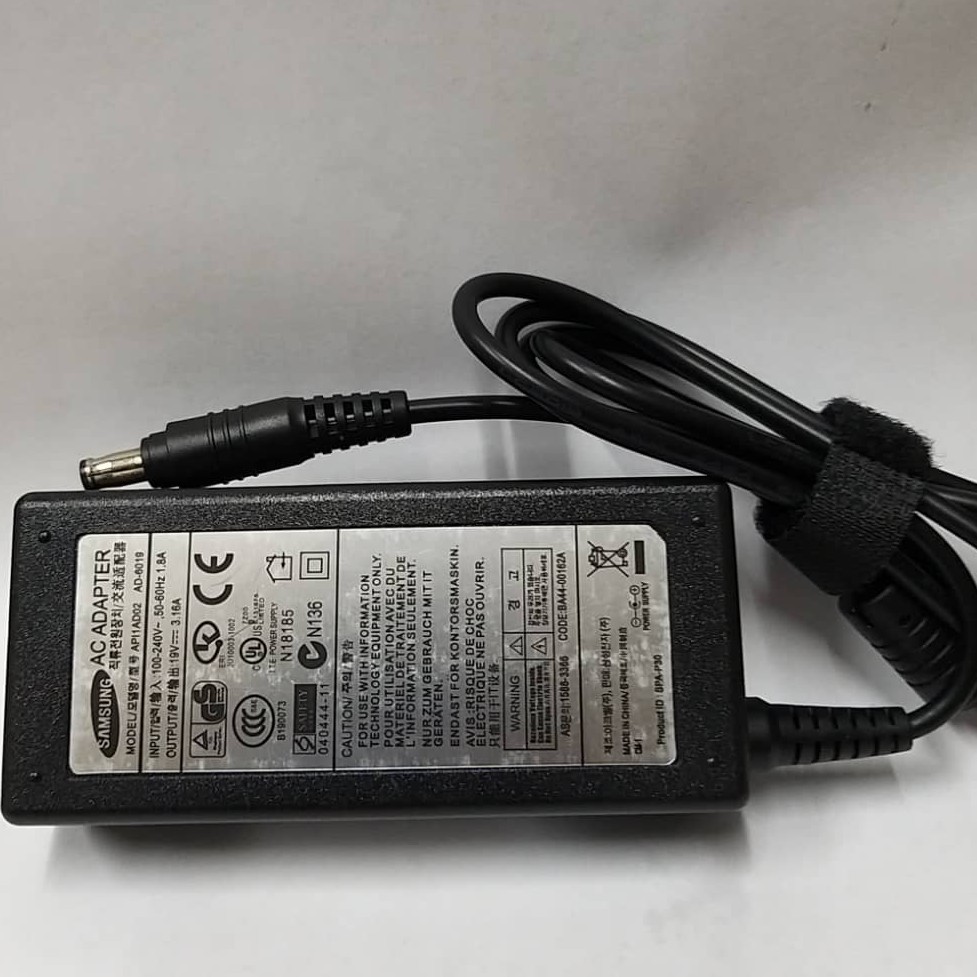 Adaptor Charger Laptop Samsung AD-6019 ADP-60ZH A ADP-60ZH D CPA09-004A PA-1600-66 19V-3.16A Adlsms7