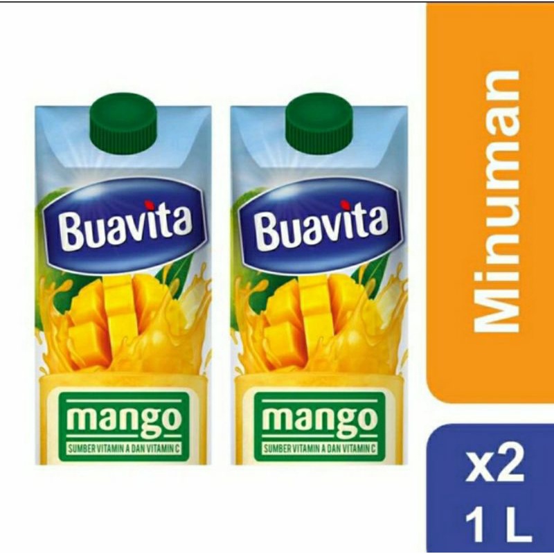 

Buavita Mango Juice Minuman Jus Buah Mangga Asli 1000Ml Twinpack