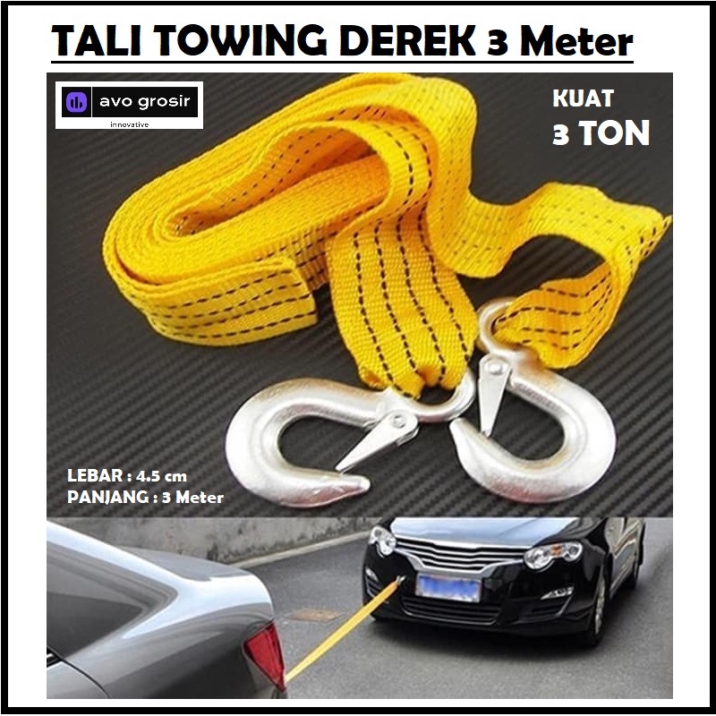 Tali Towing Derek Mobil Motor Emergency Bobot 3 Ton