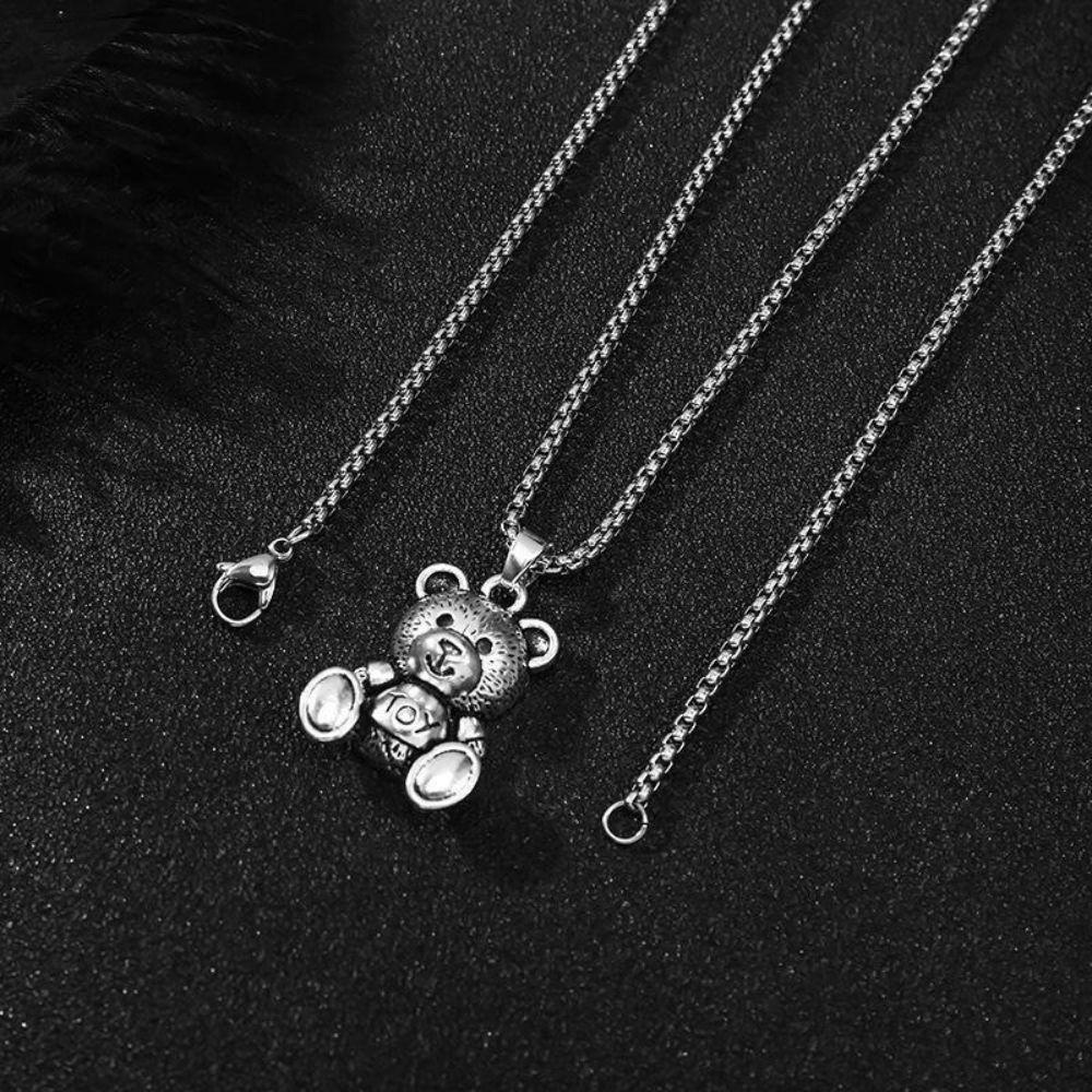 Needway Liontin Kalung Beruang Lucu Rapper Rabbit Neck Charms Gothic Necklace