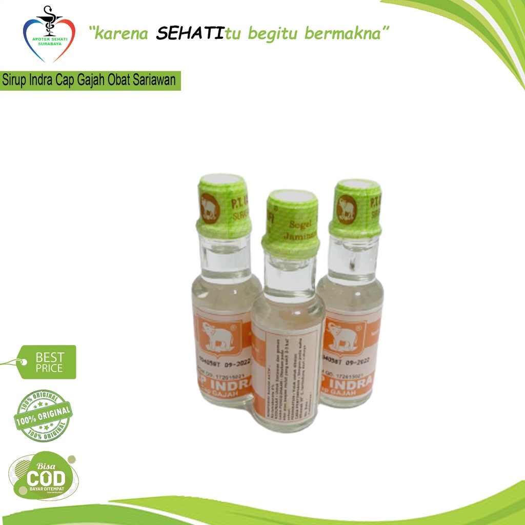 Sirup Sirop Indra 10ml Cap Gajah Obat Oles Sariawan Anak