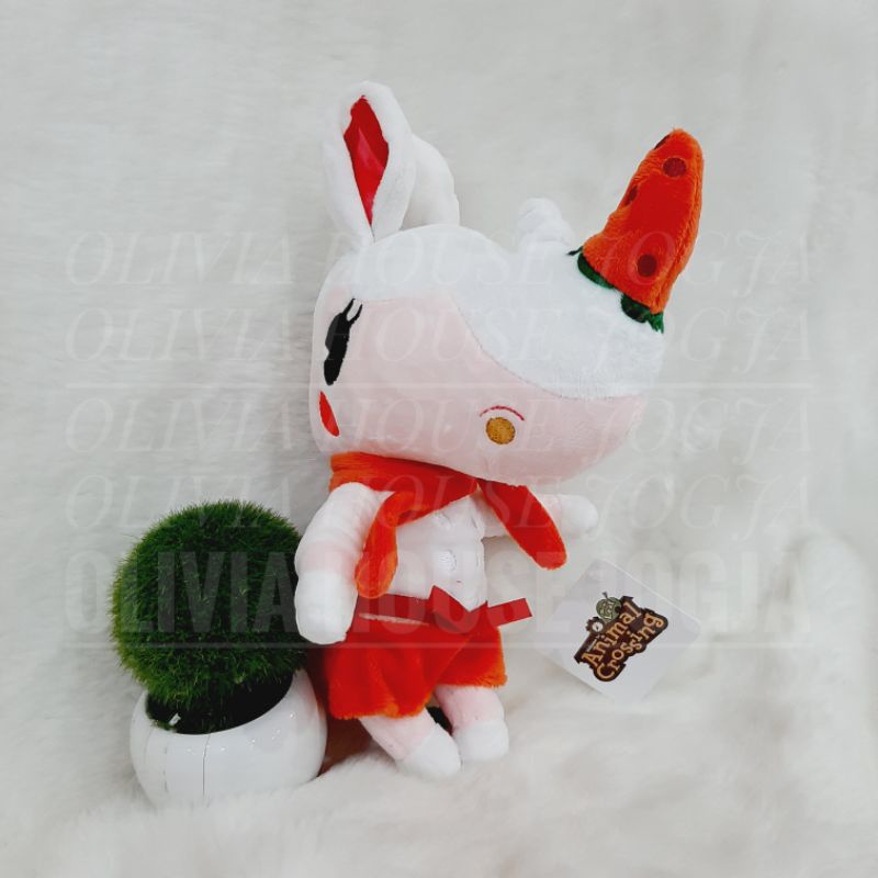 Boneka Animal Crossing Merengue Import Tag Boneka Merengue Animal Crossing Badak Pastry Chef