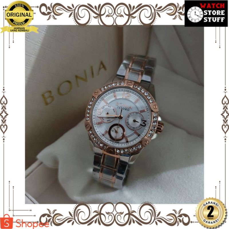 JAM TANGAN PRIA WANITA | RANTAI | KULIT | KARET | MURAH | WANITA BONIA TESORO 10296 ORIGINAL