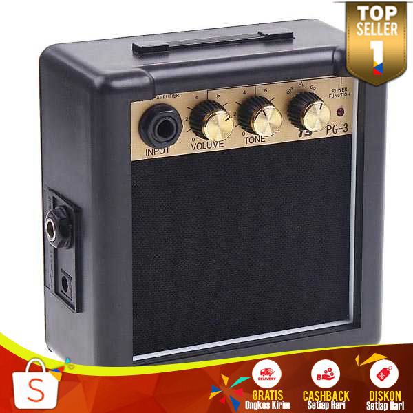 Alat Musik AM 04 Amplifier Mini Gitar Elektrik 3W Suara Dahsyat Jernih Minimalis Ringan Dibawa