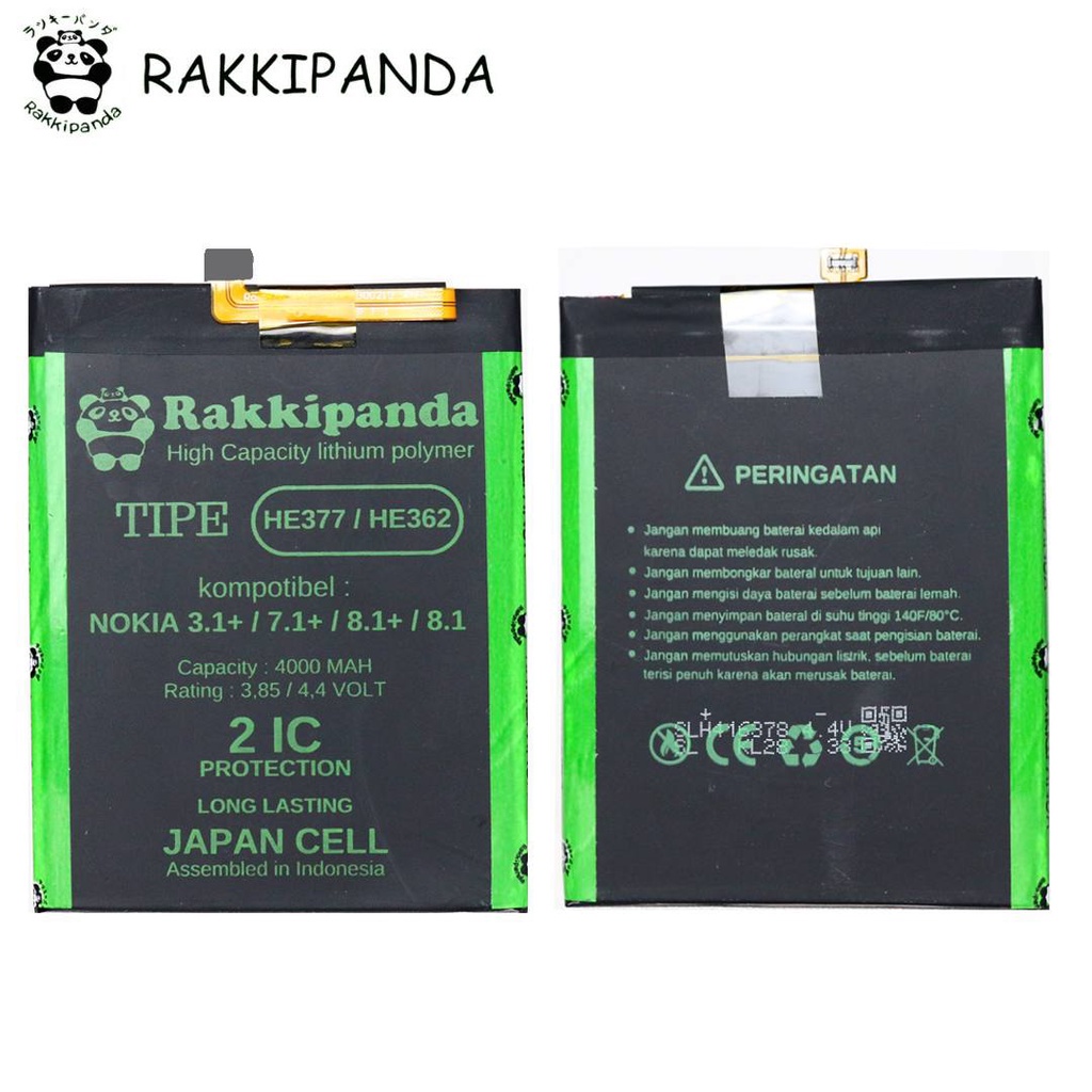 (R/K)- RakkiPanda - HE377 HE 377 / HE362 HE 362 Nokia 3.1 Plus / 7.1 Plus / 8.1 Plus / 8.1 Batre Batrai Baterai