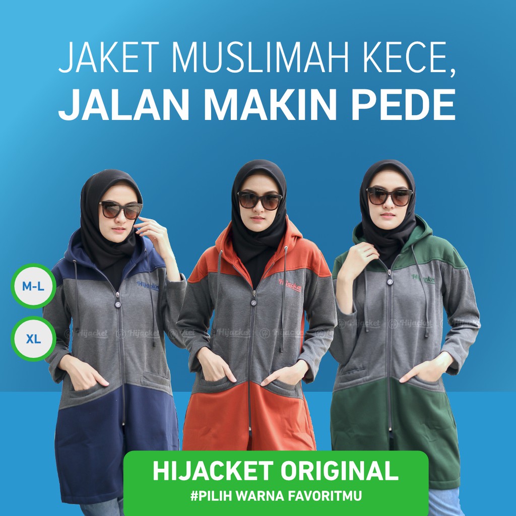 Jaket Hijab Hijacket HYURA Original | Jaket Wanita Muslimah | Jaket Hijabers | Jaket Muslimah Syari