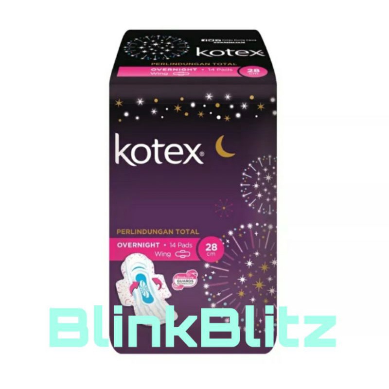 Kotex Soft &amp; Smooth Overnight 28 cm 14 Pads