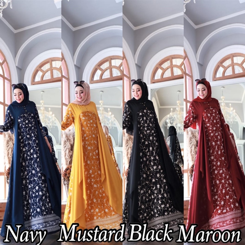BIG SALE AMANDA ORI GLZ GLAMZ Gamis Katun Maxi Dress Busui Wanita Muslimah