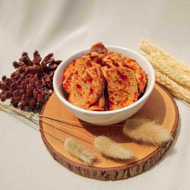 

Cemilan instan Basreng Cabai Merah