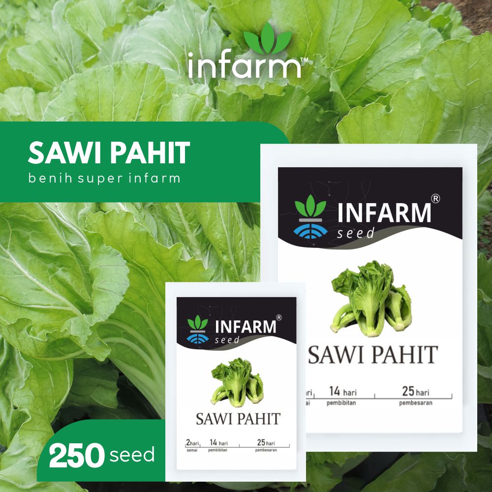 INFARM -  Benih Bibit Sayur Edible Rumahan Lengkap Kangkung Sawi Selada Pokcoy Caisim Brokoli Seledri Kubis Kol Daun Bawang-Sawi Pahit