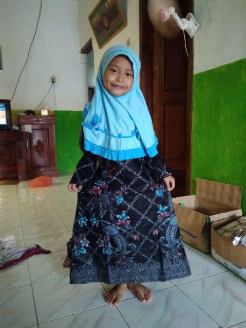 New Batik Couple Keluarga Sania Ruffle Ori Ndoro Jowi Dnt - Motif Jaring