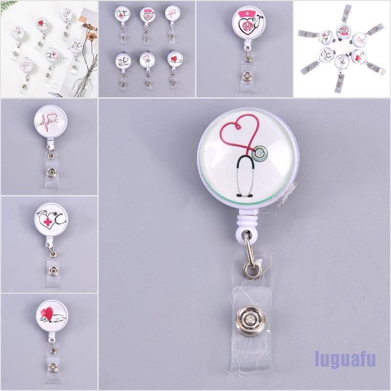 Lug Retractable Badge Reel Nurse Doctor Student Belt Clip Id Name Tag Card Holder Shopee Indonesia