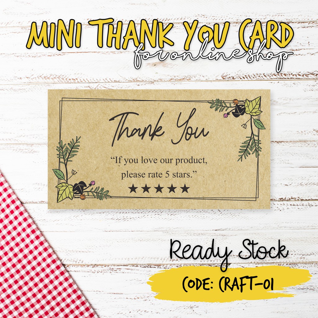 

MINI THANK YOU CARD FOR ONLINE SHOP - CRAFT