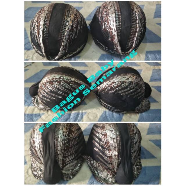 Blangkon Pengantin Pria Model Jogja Prada Silver