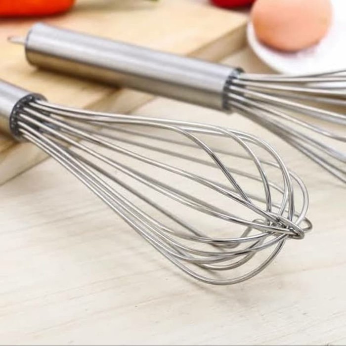 Mini Pengocok Telur STAINLESS Kocokan Adonan Kue Egg Hand Mixer beater Whisk