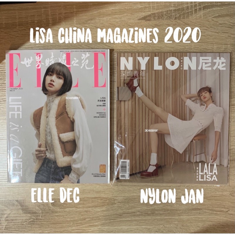 [ Ready Stock ] Elle & Nylon China Magazine Majalah Lisa Blackpink cover