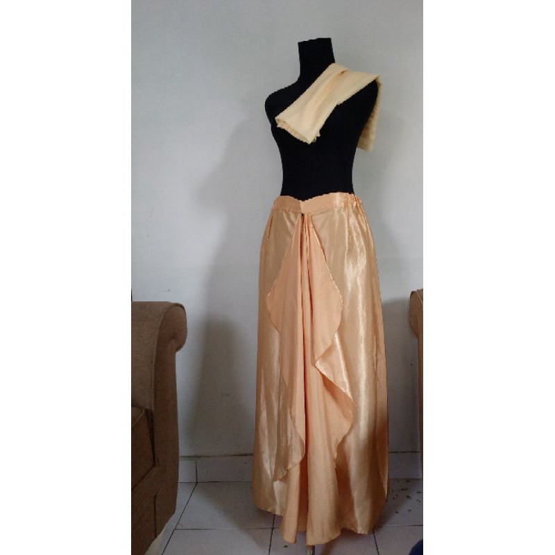 free hijab &sabuk belt rok satin preloved emas square batik duyung mermaid rempel ruffle span kebaya