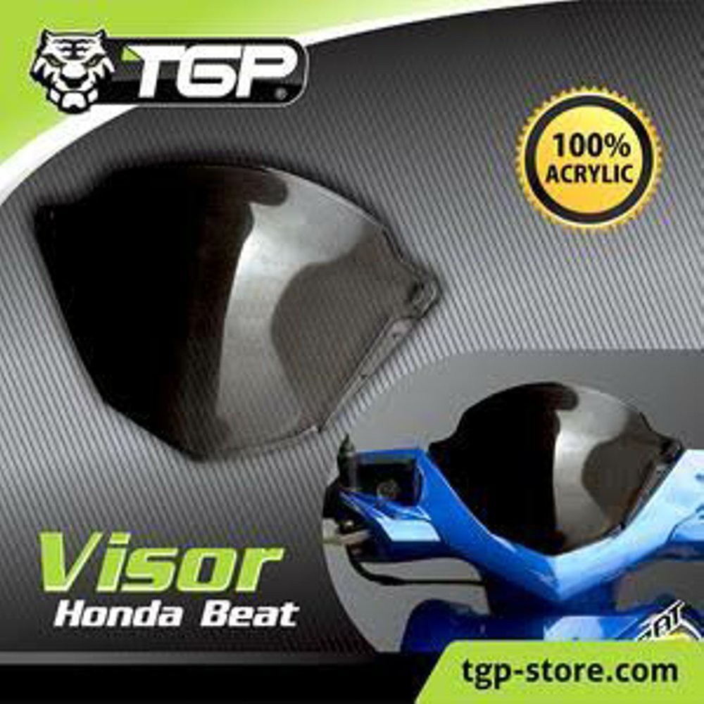 Visor Beat Karbu Merk TGP Hitam Smoke Shopee Indonesia