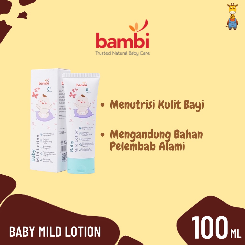 Bambi Baby Mild Lotion 100ml - Lotion Bayi